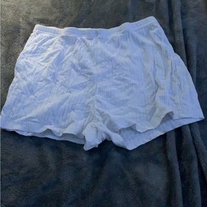 Large, white stretchy shorts from shein